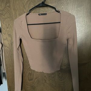 Zara Tan Crop Top